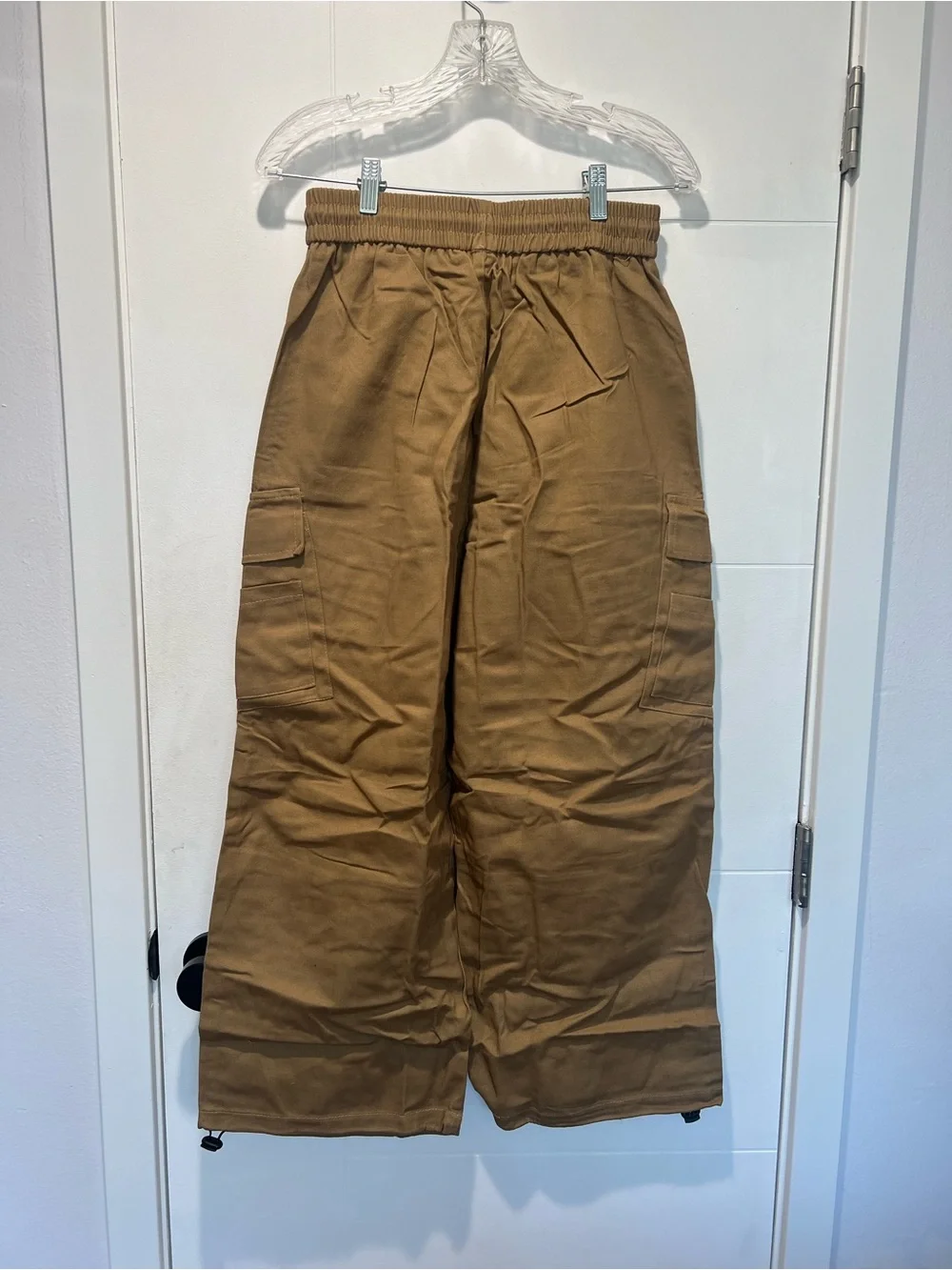 Women’s Baggy Wide-Leg Cargo Pants in Brown - Size Large - Picture 5 of 7